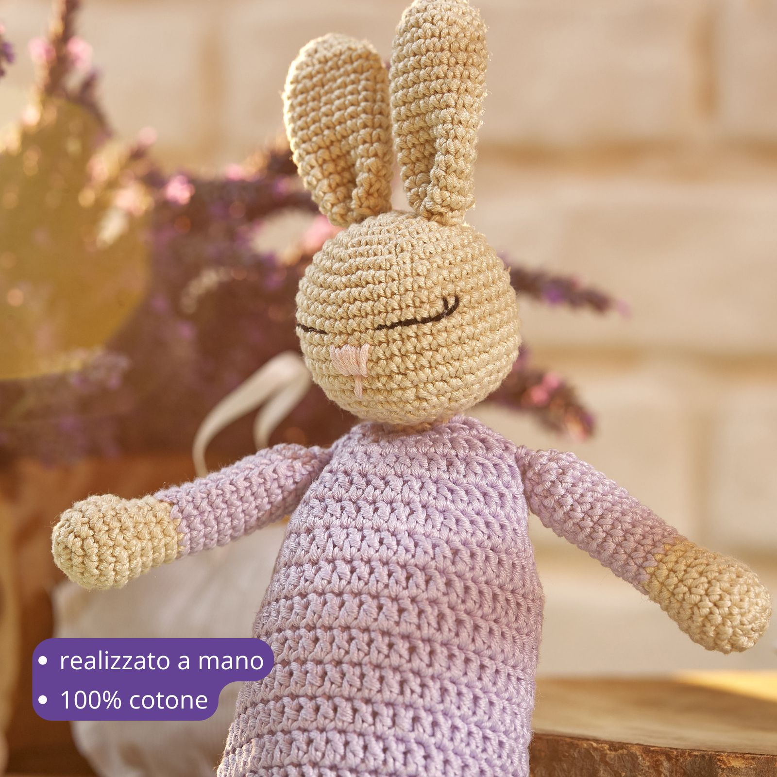 Set "Coniglietto Cuor di Lavanda" colore lilla - immagine 4