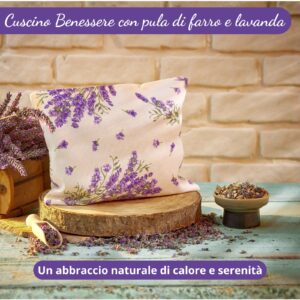 Cuscino Benessere con pula di farro e lavanda